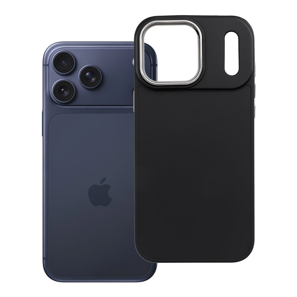Husa Frame pentru iPhone 17 Pro Max / 18 Pro Max (Low Camera Edge) Negru