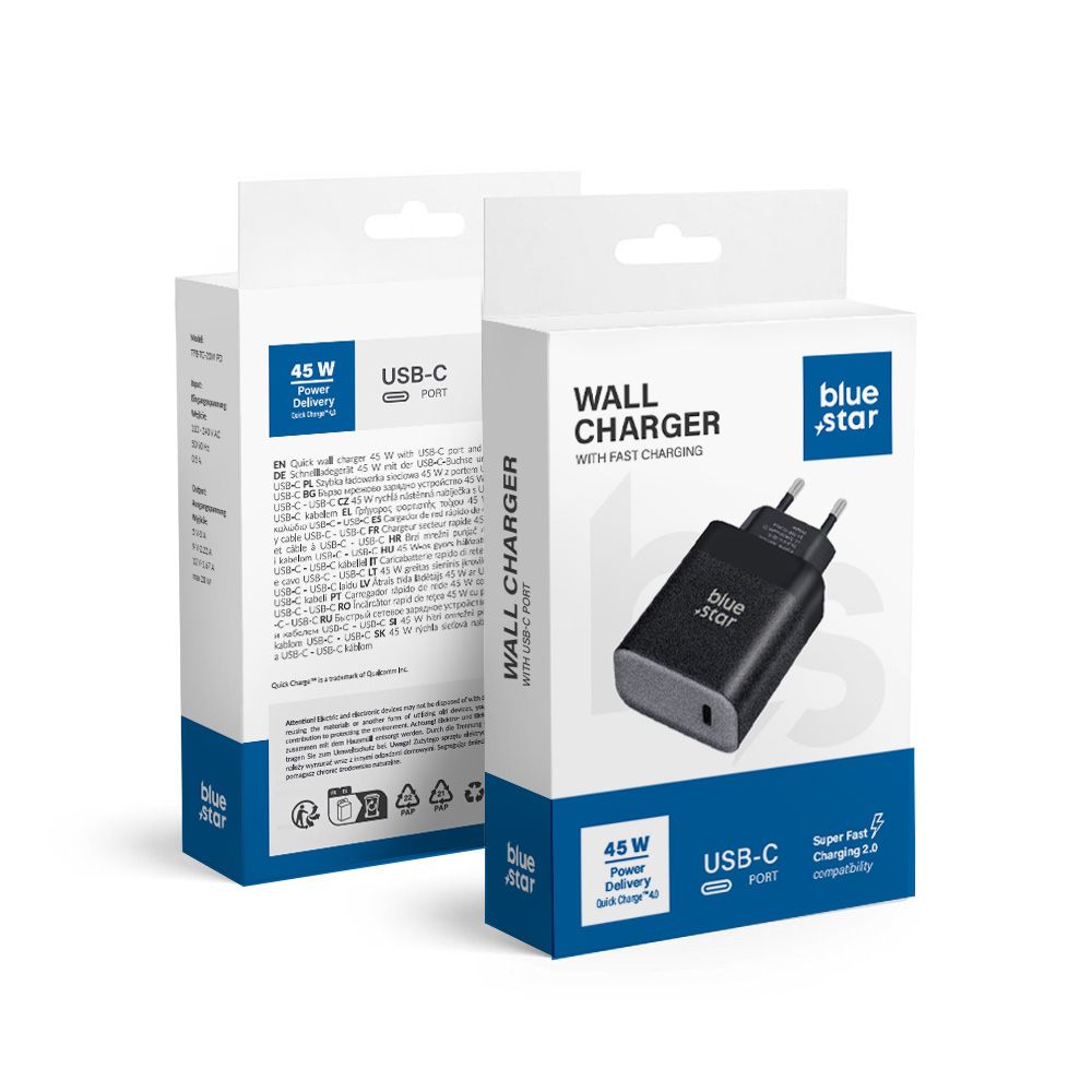 Incarcator Albastru Star Phone USB C Qc4.0 PD 3A 45W Tfb-tc-45w Negru