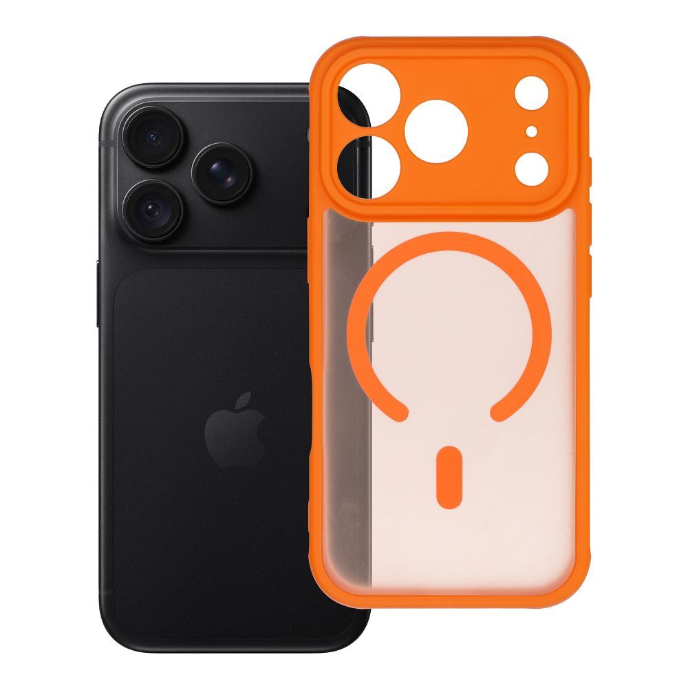 Husa Full mat Mag pentru iPhone 18 Pro / 17 Pro Compatible cu Magsafe Portocaliu