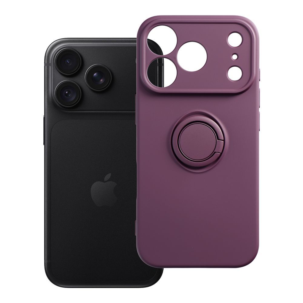 Husa Silicone Ring pentru iPhone 18 Pro / 17 Pro Burgundy