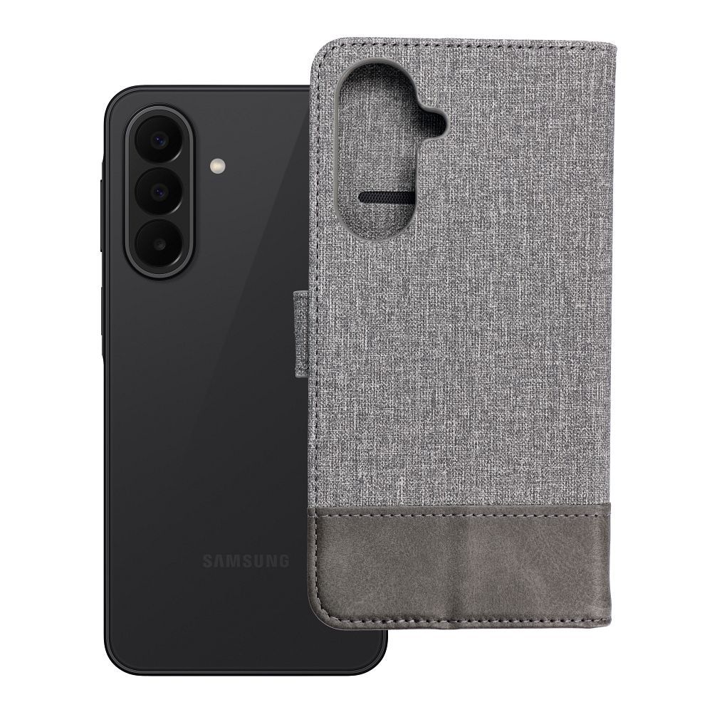 Husa Gomma Book Flip pentru Samsung A27 Gri