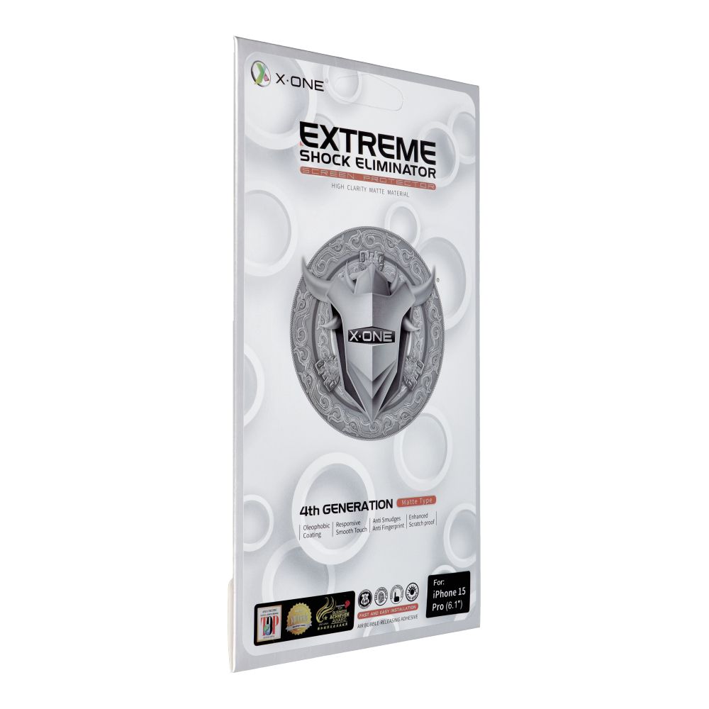 Folie X-one Extreme Shock Eliminator 4th Gen. (mat Series) - pentru iPhone 15 Pro