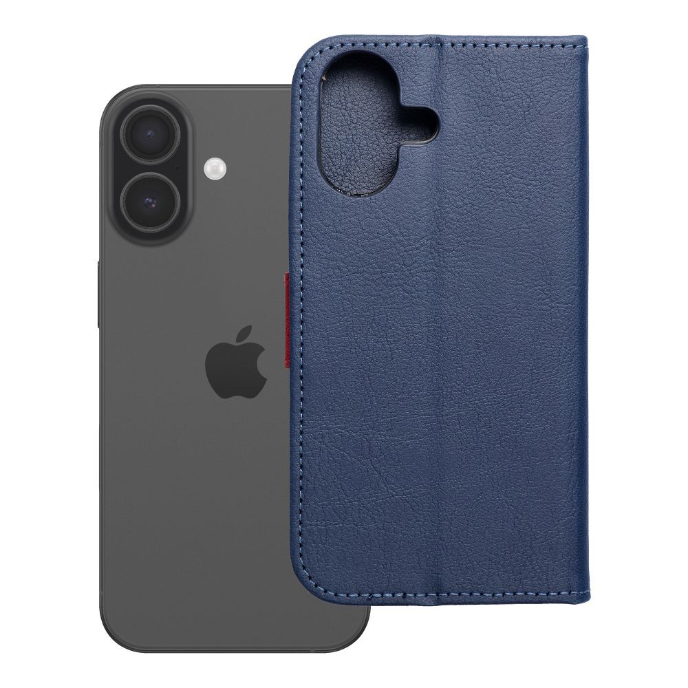 Husa Split Book Flip pentru iPhone 17 / 18 Navy si Rosu