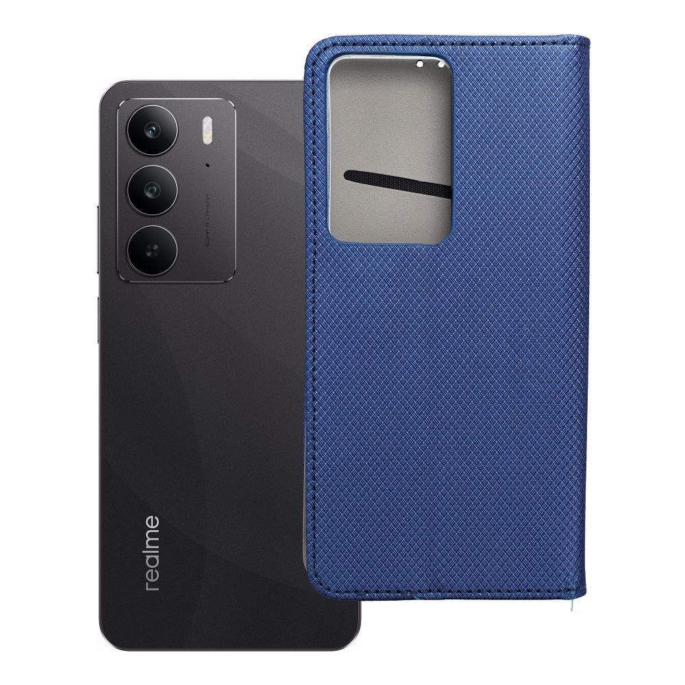 Husa Smart Book pentru Realme C75 Bleumarin
