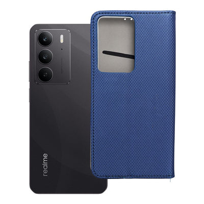 Husa Smart Book pentru Realme C75 Bleumarin