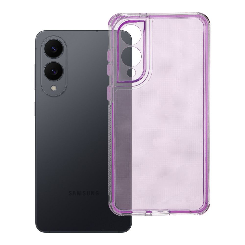 Husa Matrix Transparent pentru Samsung S25 Edge Violet deschis