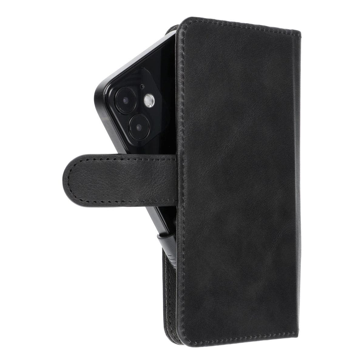 Husa Common Book Flip pentru iPhone 12 / 13 / Samsung S6 / A5 2016 / Xcover 4 / S22 / Huawei P8 2017 Size S Negru