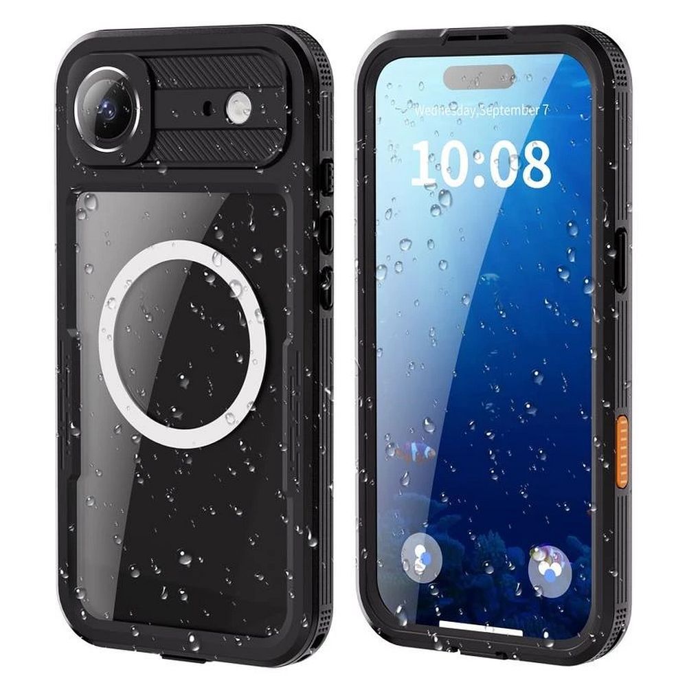 Husa Shellbox pentru iPhone 17 AIR Waterproof DOT Compatible cu Magsafe Negru