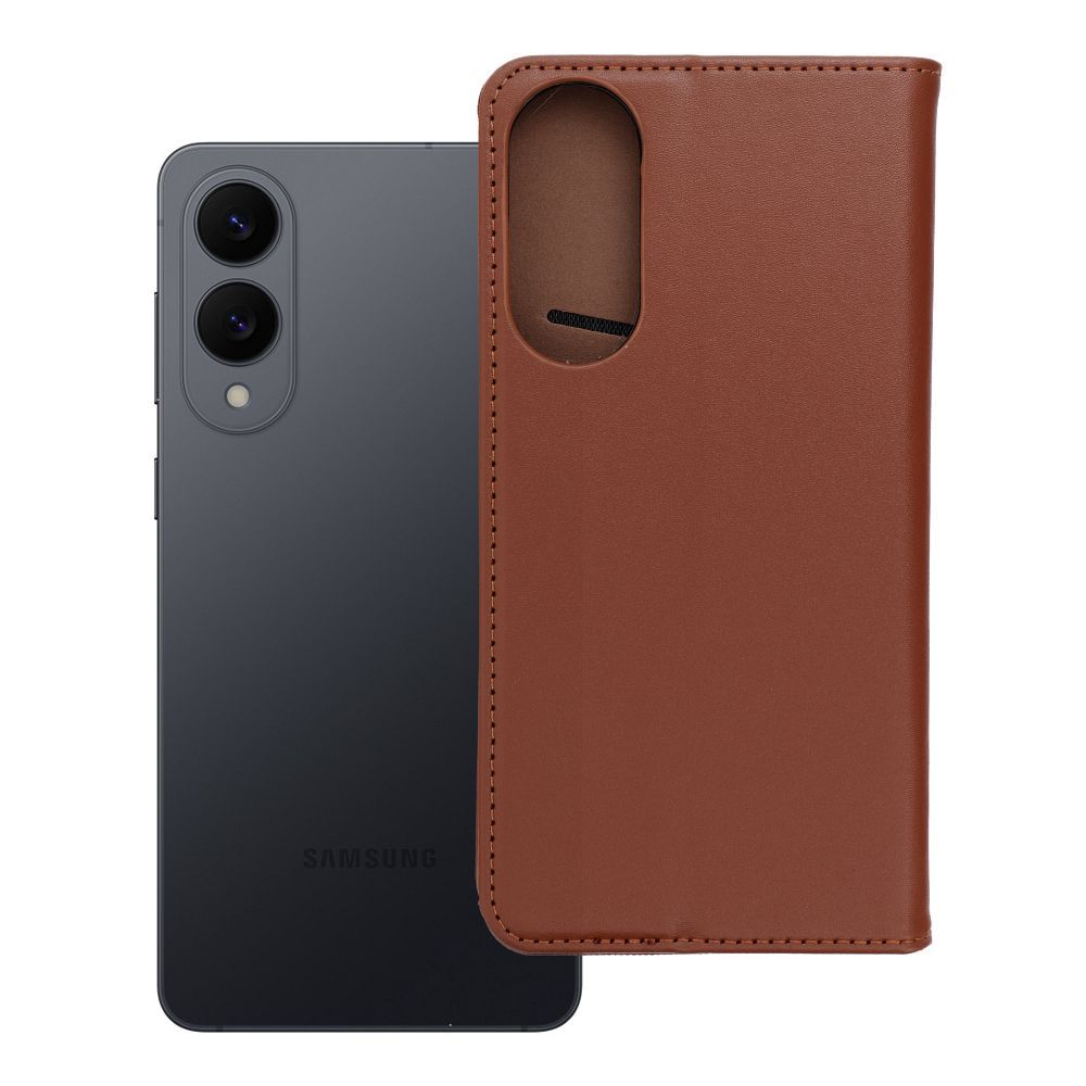 Husa Smart Pro Flip pentru Samsung S25 Edge Book piele Maro
