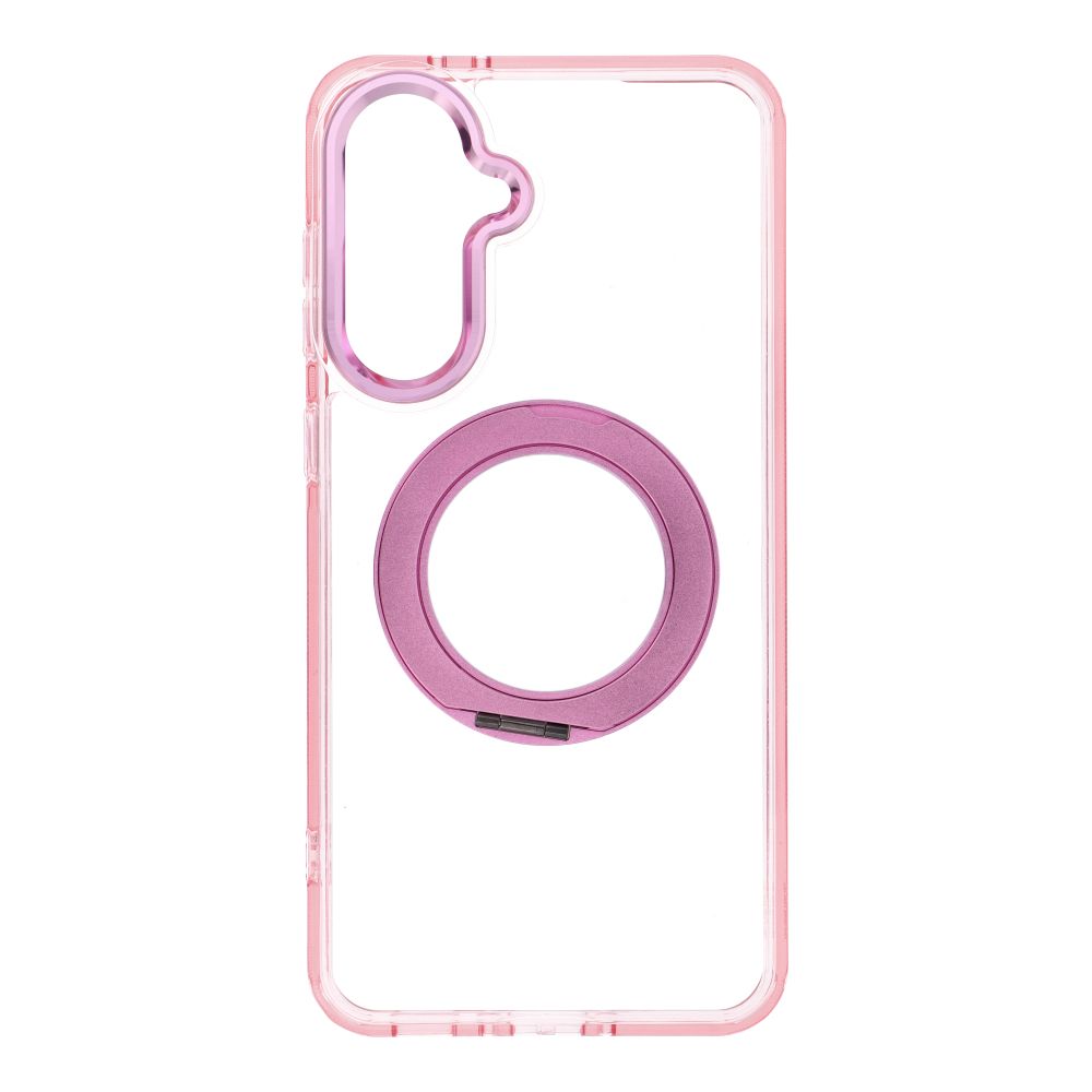 Husa pentru Samsung A56 Frame Circle Stand Compatible cu Magsafe Roz