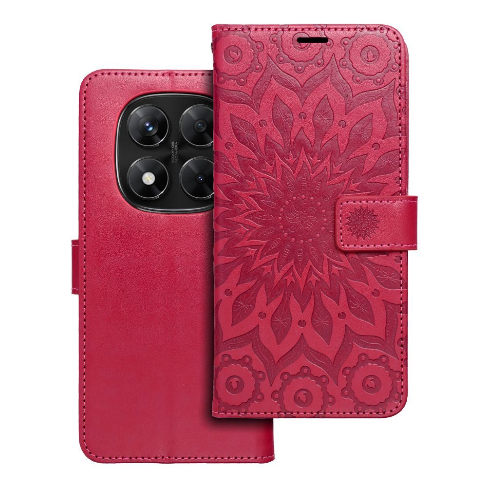 Husa Mezzo Book Flip pentru Xiaomi Redmi Note 14 PRO 5G / 14 PRO Plus 5G Mandala Magenta