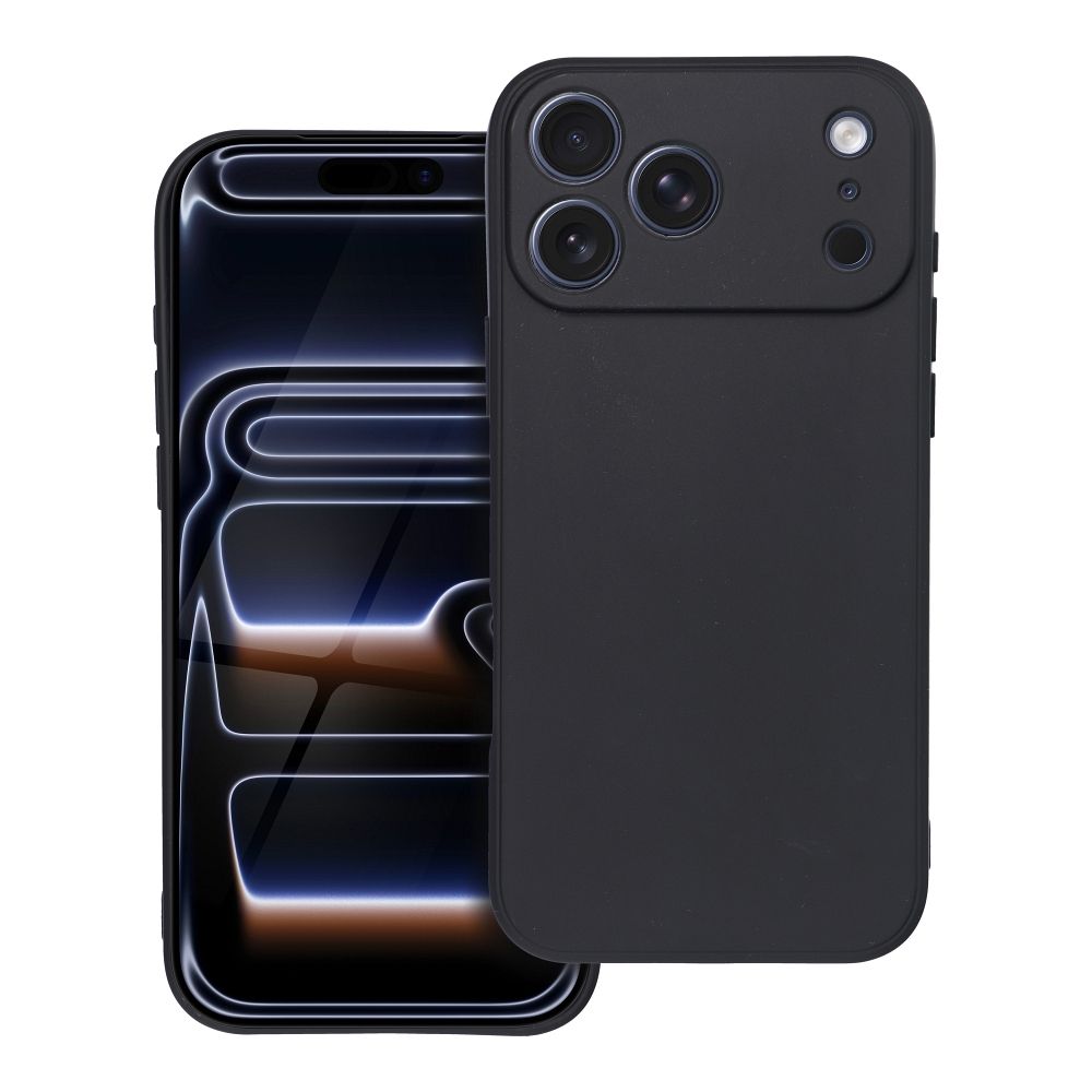 Husa Matt pentru iPhone 17 Pro Max / 18 Pro Max (Low Camera Edge) Negru
