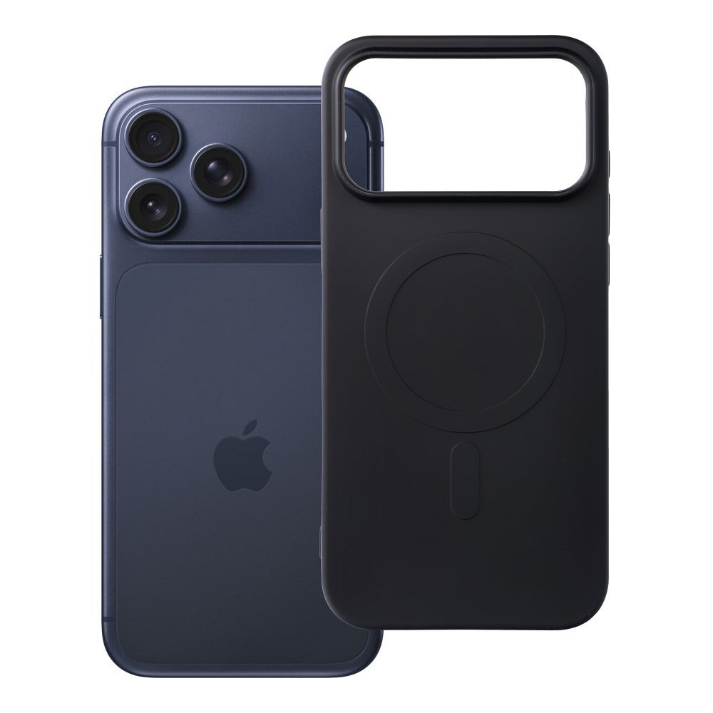 Husa Silicone Mag pentru iPhone 18 Pro Max / 17 Pro Max Compatible cu Magsafe (Big Hole) Negru