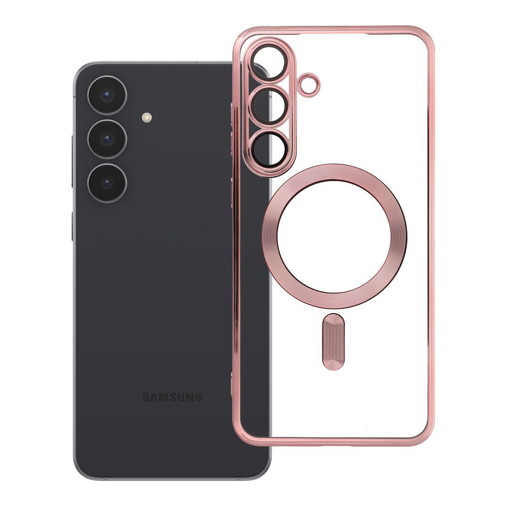 Husa Electro Mag pentru Samsung S25 FE Compatible cu Magsafe Auriu-rose