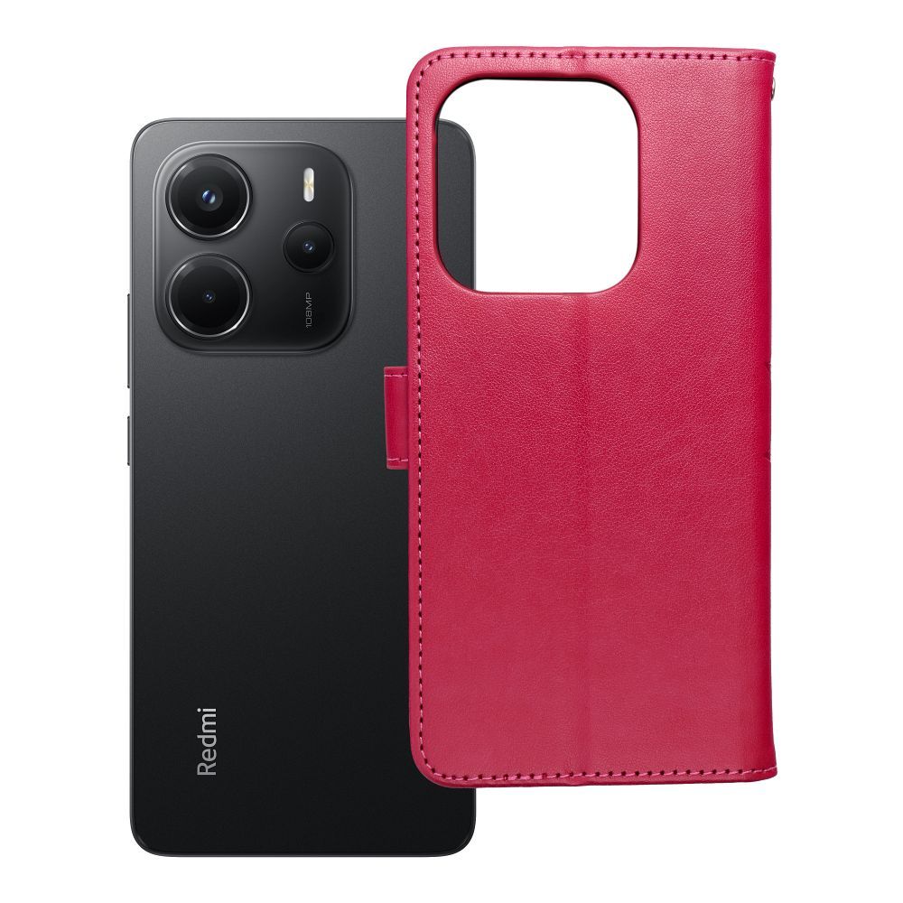 Husa Mezzo Book Flip pentru Xiaomi Redmi Note 14 4G (Global - 164,84mm X 78,15mm X 8,16mm) Mandala Magenta