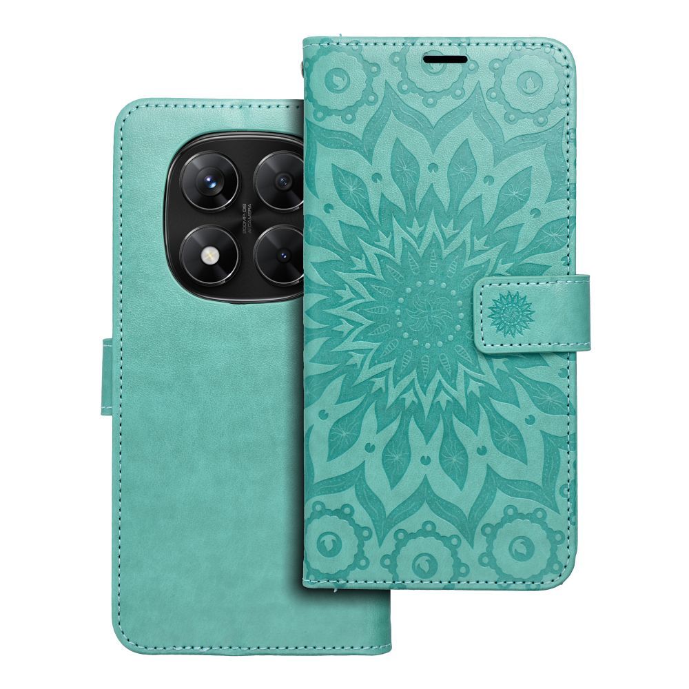 Husa Mezzo Book Flip pentru Xiaomi Redmi Note 14 PRO 5G / 14 PRO Plus 5G Mandala Verde