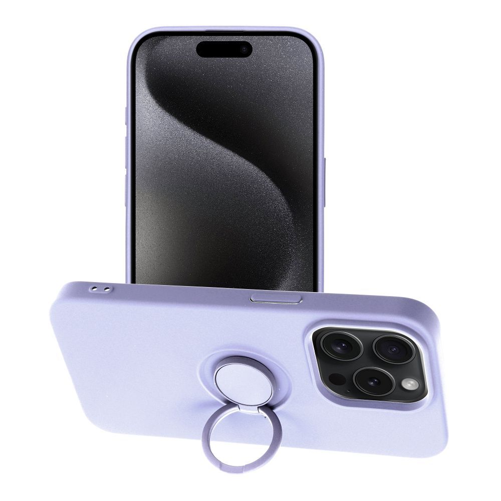 Husa Silicone Ring pentru iPhone 15 PRO Mov