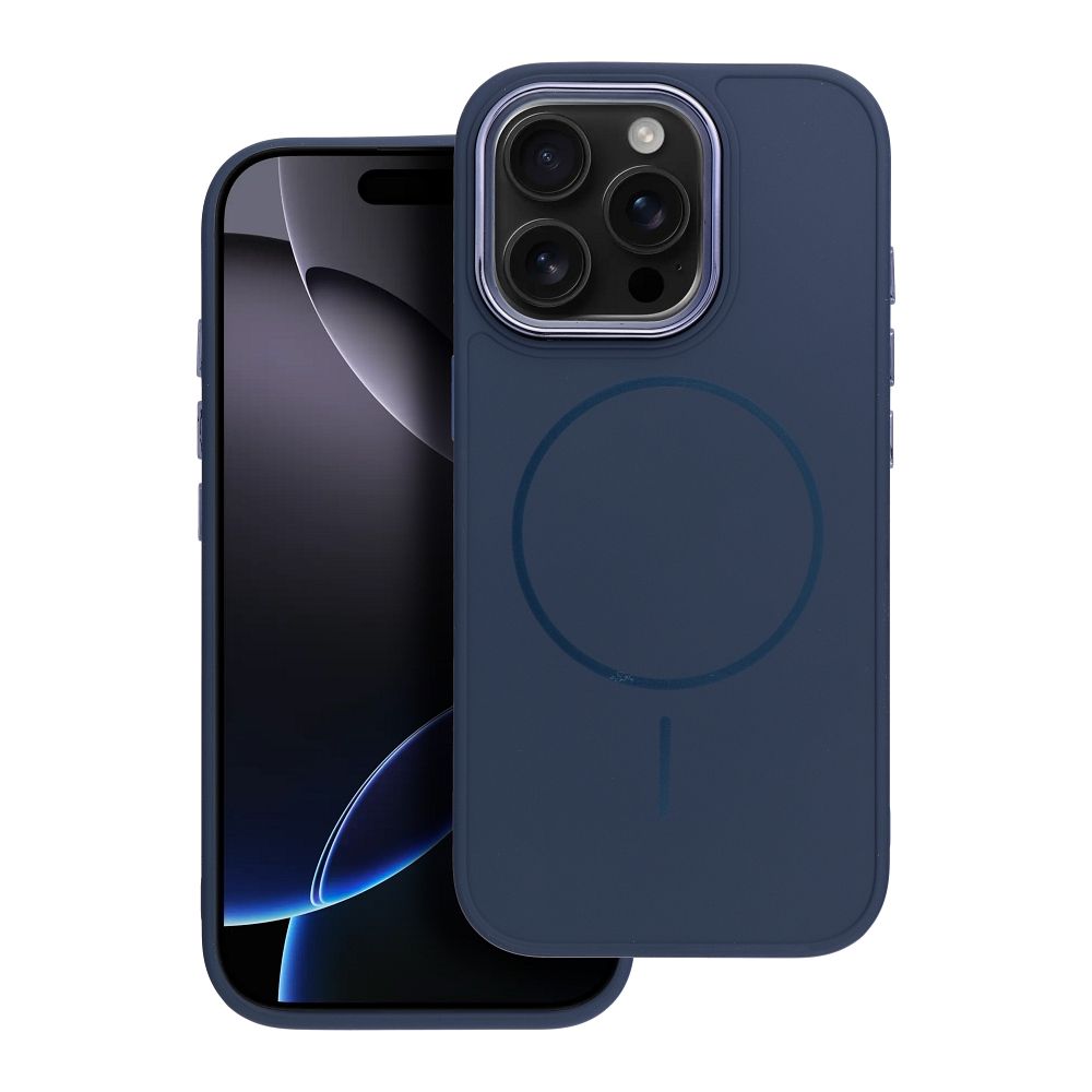 Husa Frame Mag pentru iPhone 15 PRO Compatible cu Magsafe Bleumarin