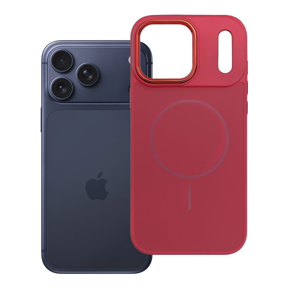 Husa Frame Mag pentru iPhone 17 Pro Max / 18 Pro Max (Low Camera Edge) Compatible cu Magsafe Magenta