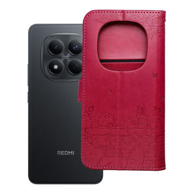 Husa Mezzo Book Flip pentru Redmi Note 15 PRO Plus 5G Cats Rosu