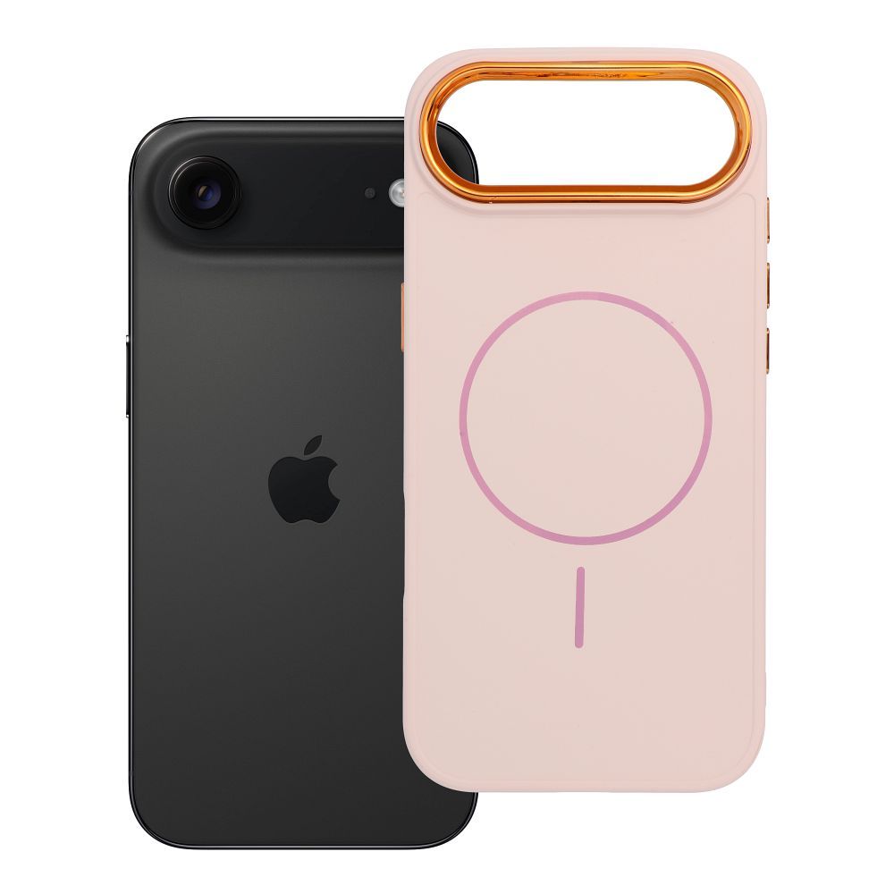 Husa Frame Mag pentru iPhone 17 AIR Compatible cu Magsafe Powder Roz