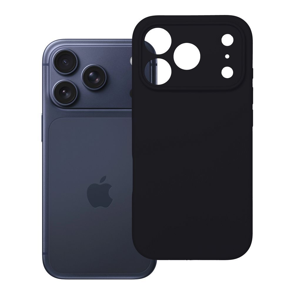 Husa pentru iPhone 17 Pro Max / 18 Pro Max (Low Camera Edge) Silicone 2mm Protection) Negru