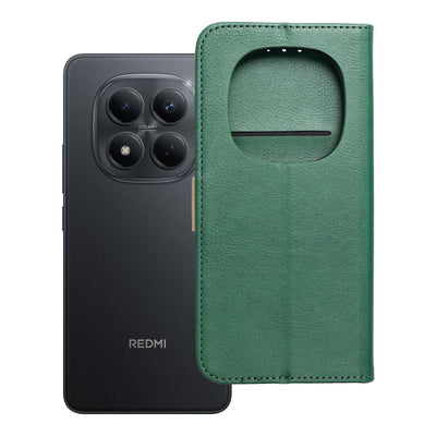 Husa Split Book Flip pentru Xiaomi Redmi Note 15 PRO 5G Verde si Auriu