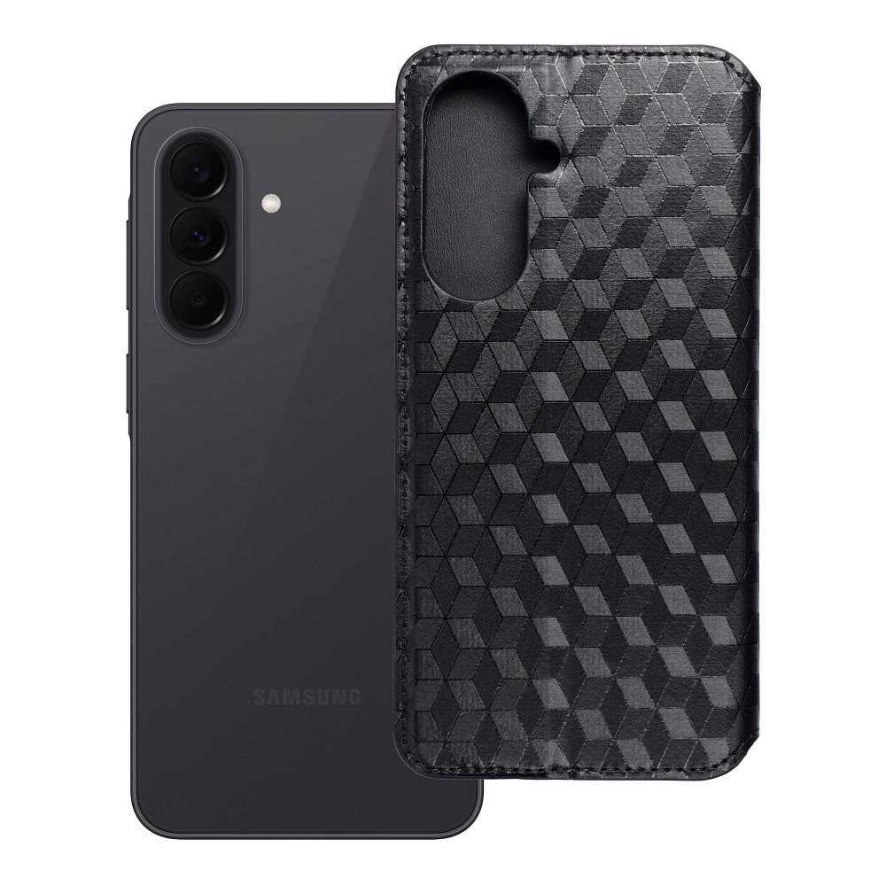 Husa Cubic Book Flip pentru Samsung A37 Negru