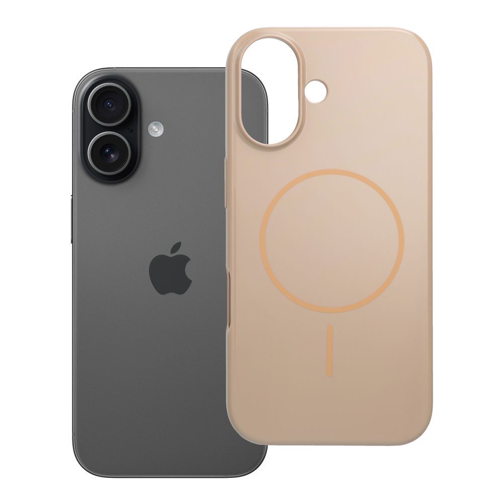Husa Glossy Mag pentru iPhone 17 Compatible cu Magsafe Desert Auriu
