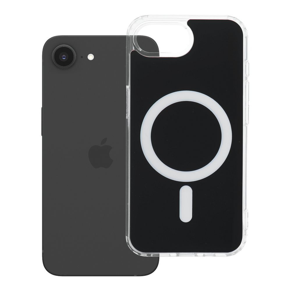 Husa Transparent Fusion Mag pentru iPhone 16e (SE4 2025) / 17e Compatible cu Magsafe Negru