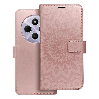 Husa Mezzo Book Flip pentru Xiaomi Redmi 14C Mandala Roz auriu