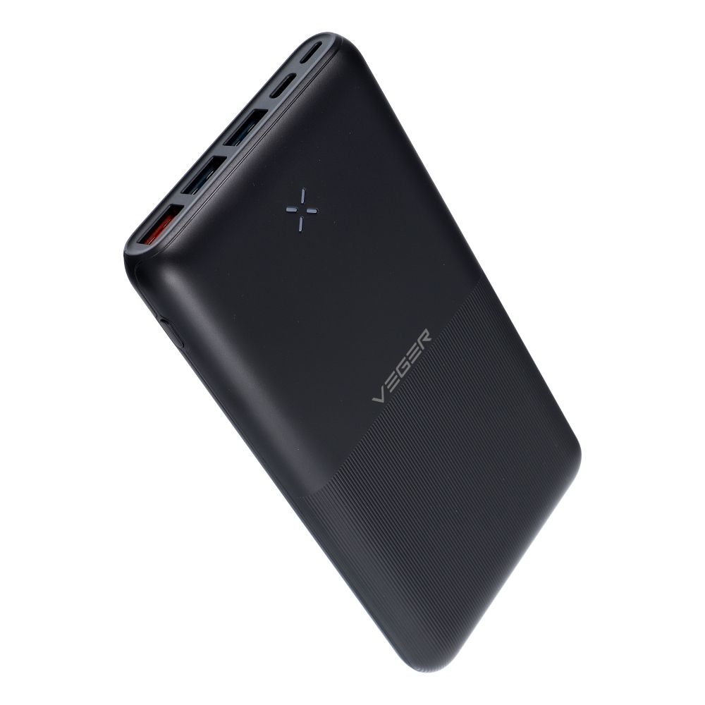 Acumulator extern Veger (W2060) PD Qc3.0 3A 20W 20000 Mah Negru