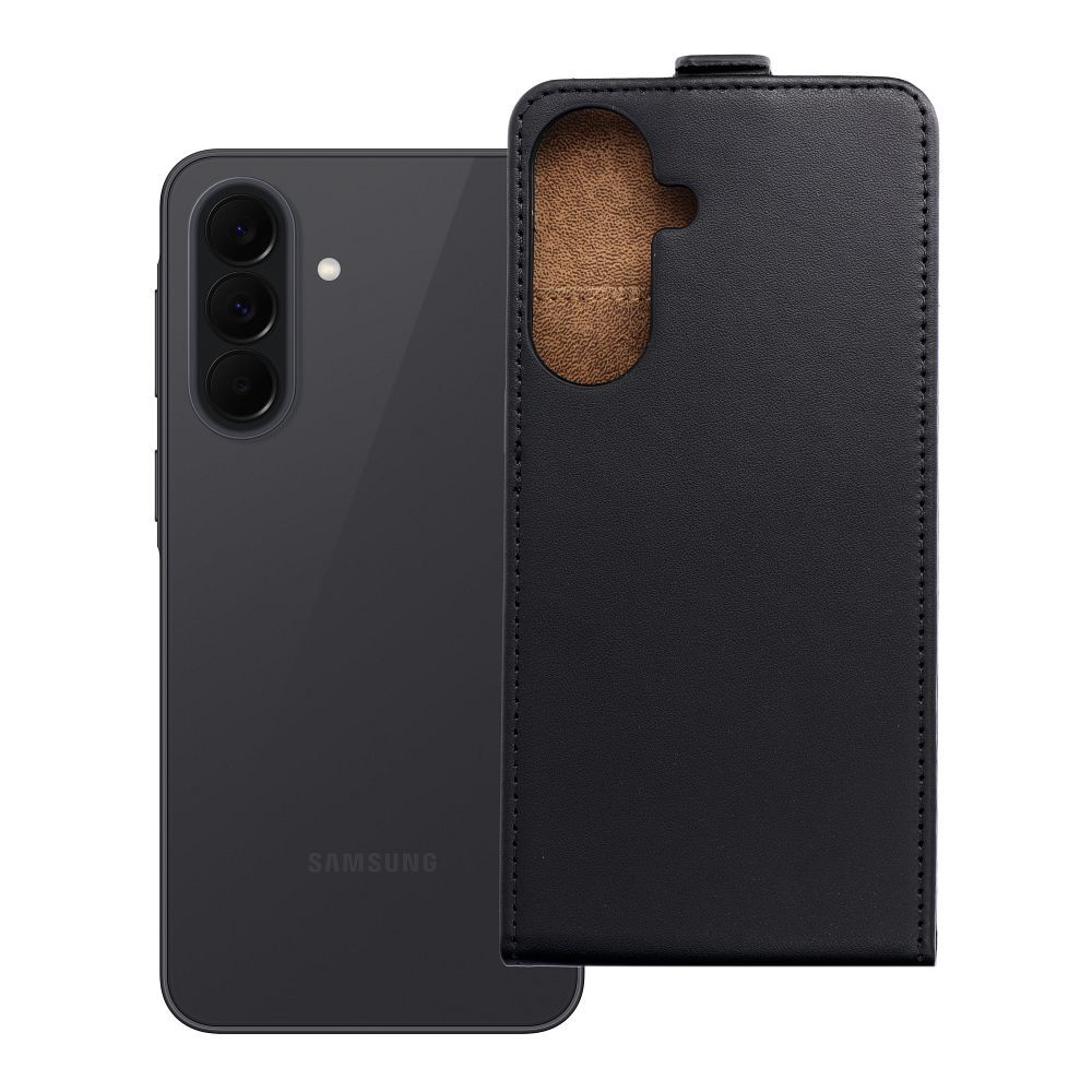 Husa Slim Flexi Fresh Vertical Flip pentru Samsung A37 5G Negru