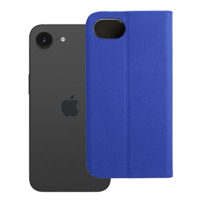 Husa Sensitive Book Flip pentru iPhone 16e (SE 4 2025) Albastru