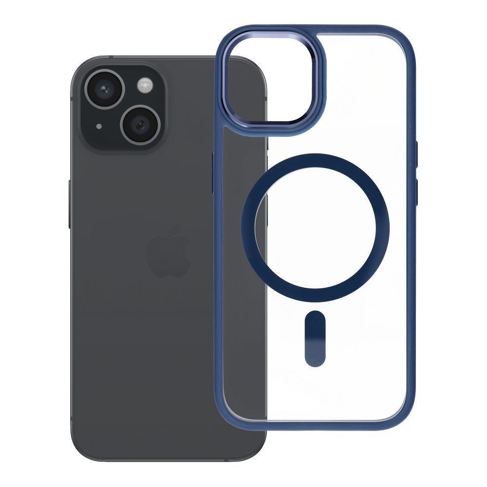 Husa Roar MAG Bumper Compatible cu Magsafe pentru iPhone 15 Bleumarin