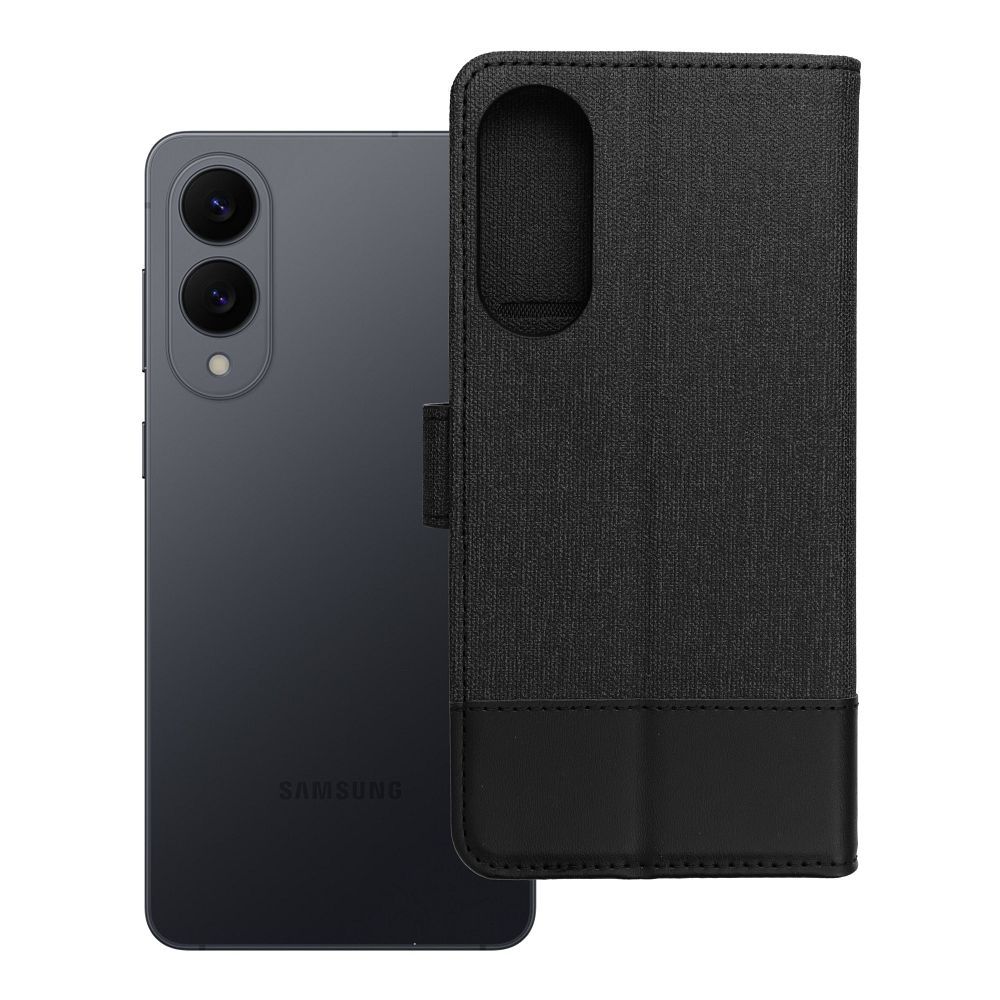 Husa Gomma Book Flip pentru Samsung S25 Edge Negru