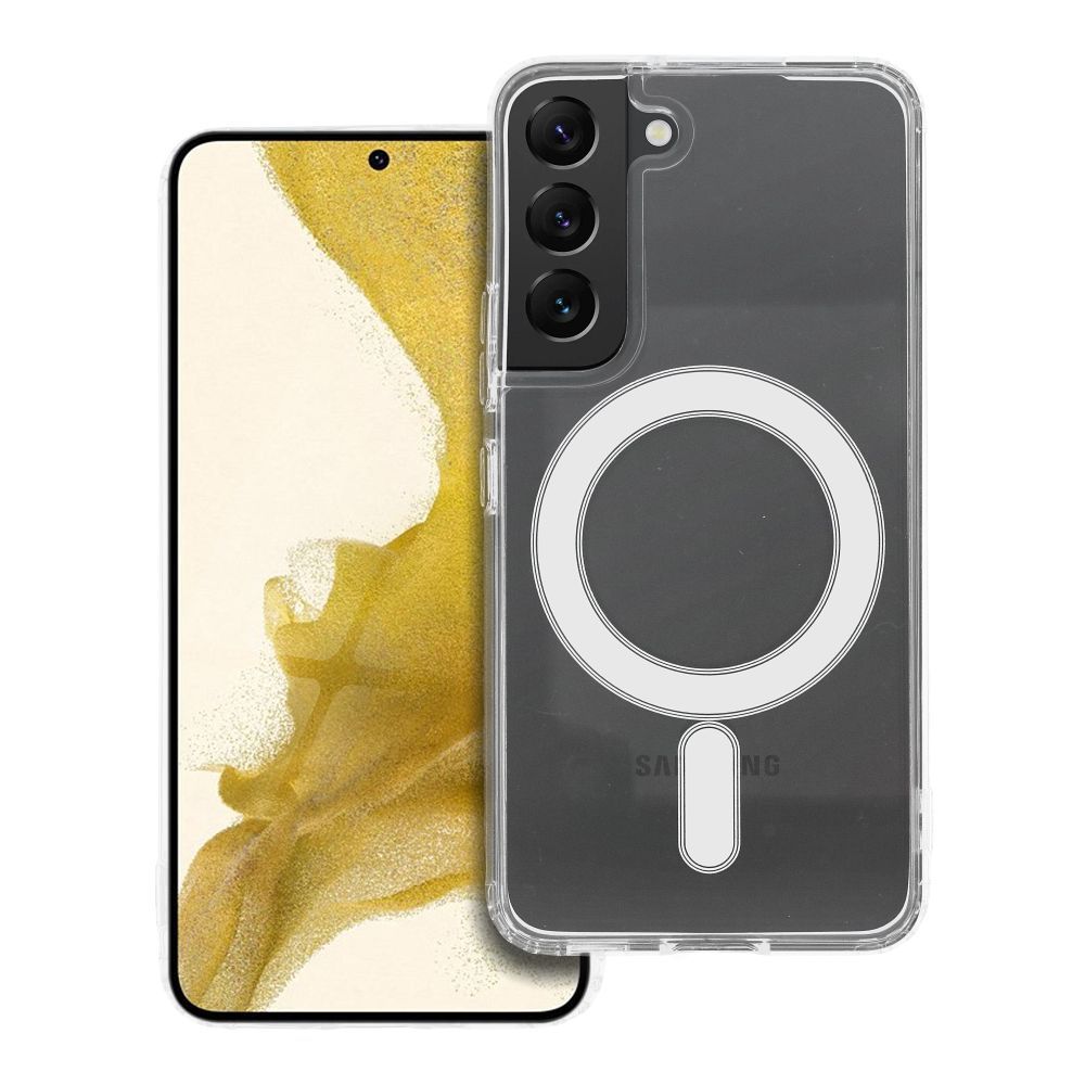Husa Transparent Mag (STR) pentru Samsung S22 Compatible cu Magsafe Transparent