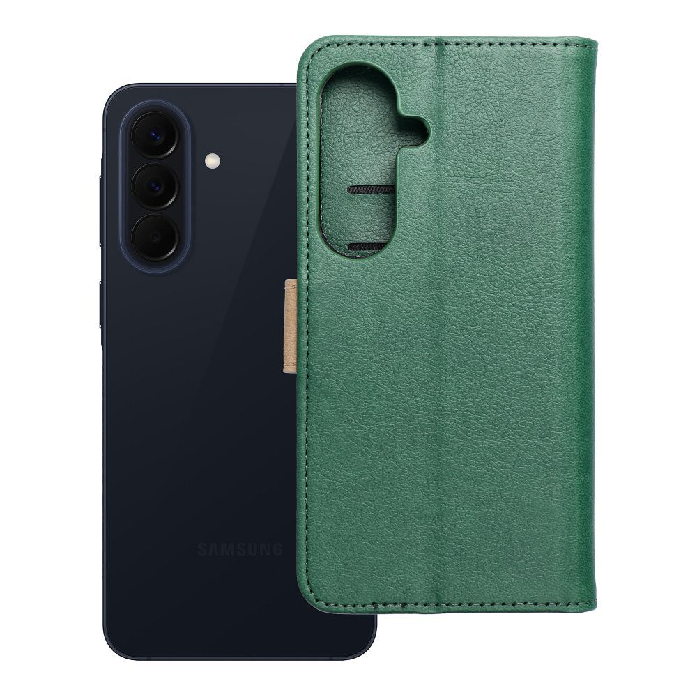 Husa Split Book Flip pentru Samsung S26 Verde si Auriu