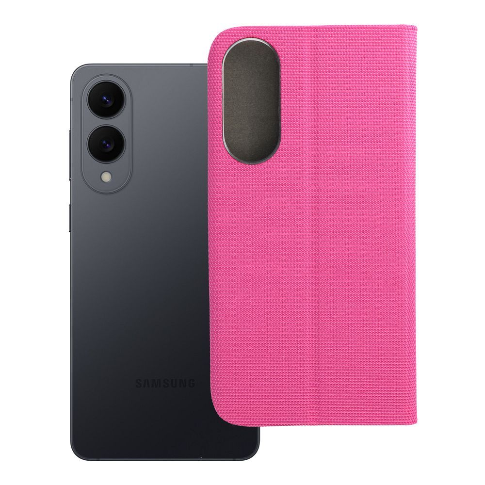 Husa Sensitive Book Flip pentru Samsung S25 Edge Roz