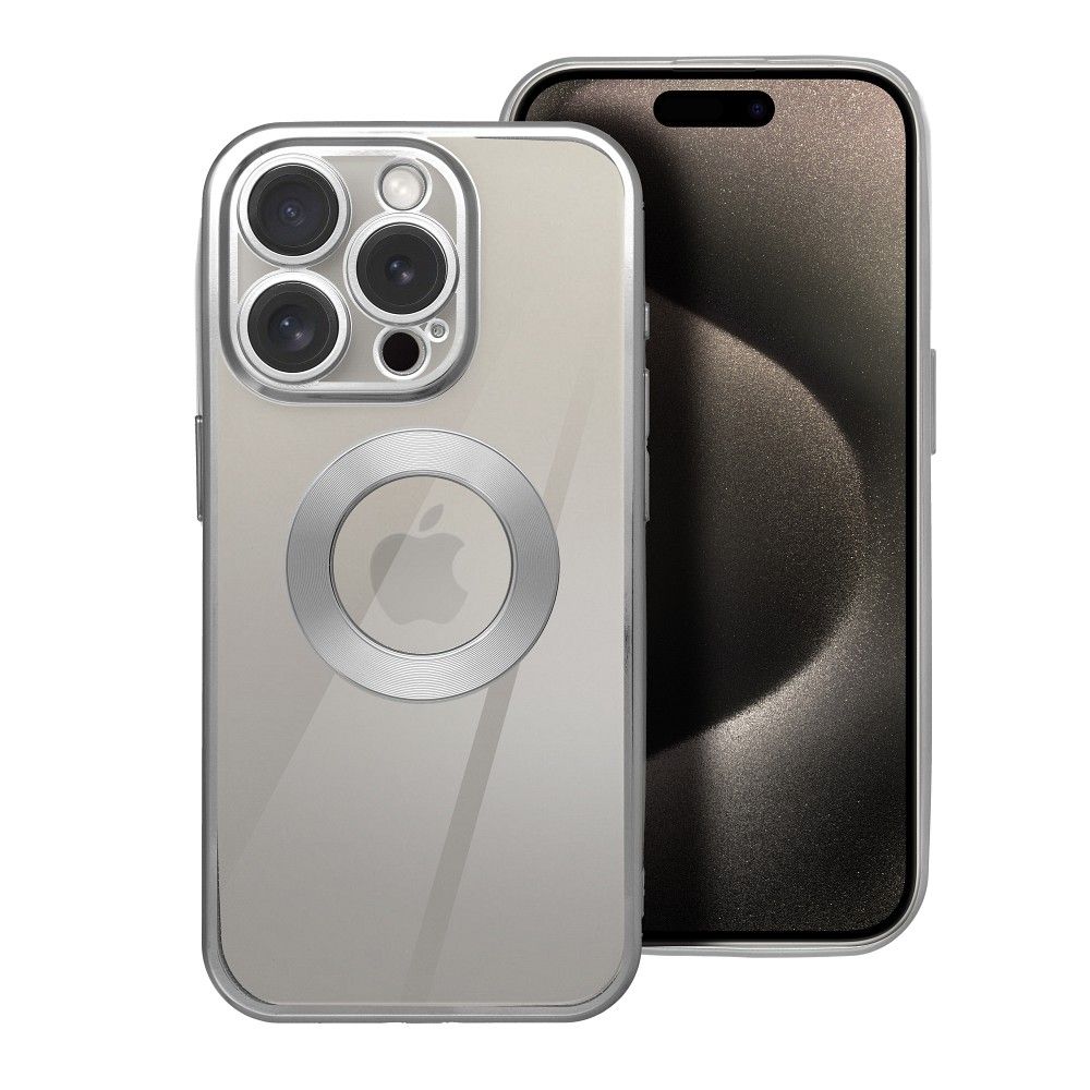 Husa Glam pentru iPhone 17 Pro Max / 18 Pro Max (Low Camera Edge) Argintiu