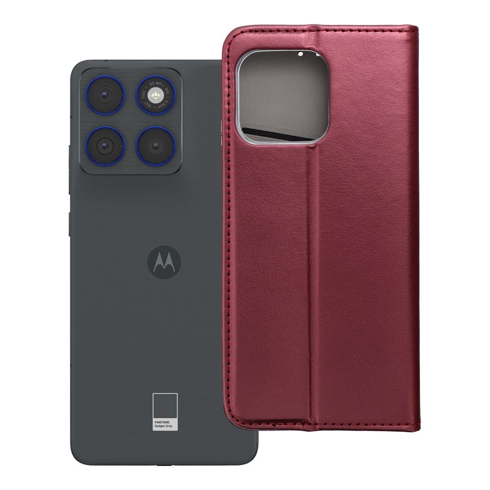 Husa Flip pentru Motorola Edge 70 Smart Magneto Burgundy