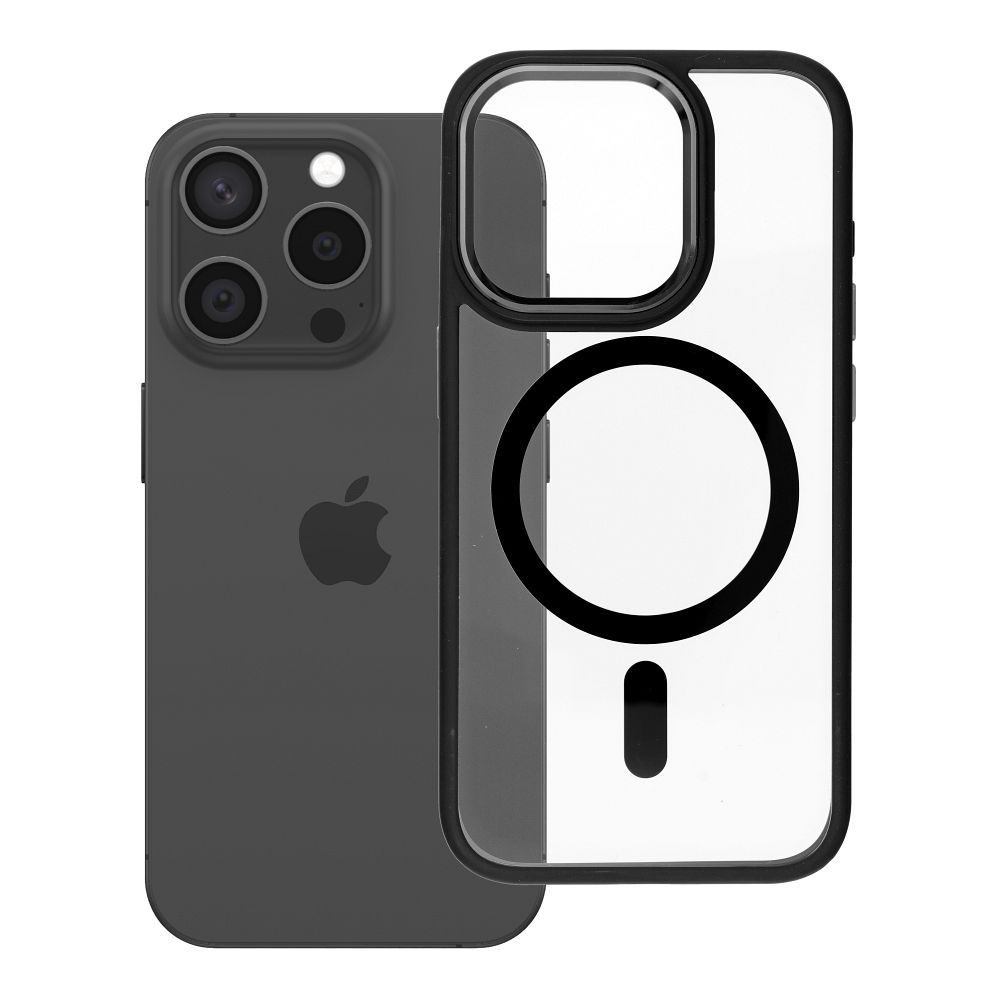 Husa Roar MAG Bumper Compatible cu Magsafe pentru iPhone 15 Pro Negru