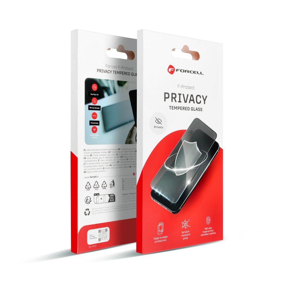 Folie Forcell sticla To iPhone 12 / 12 PRO Privacy Negru