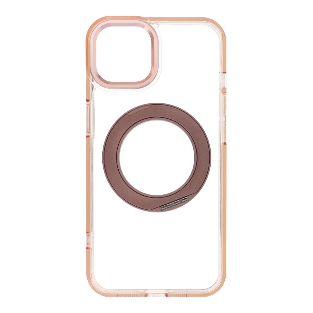 Husa pentru iPhone 13 Frame Circle Stand Compatible cu Magsafe Auriu