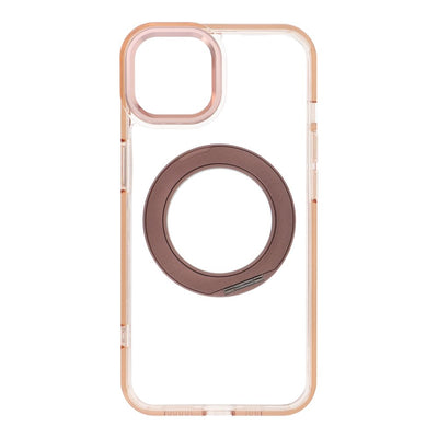 Husa pentru iPhone 13 Frame Circle Stand Compatible cu Magsafe Auriu