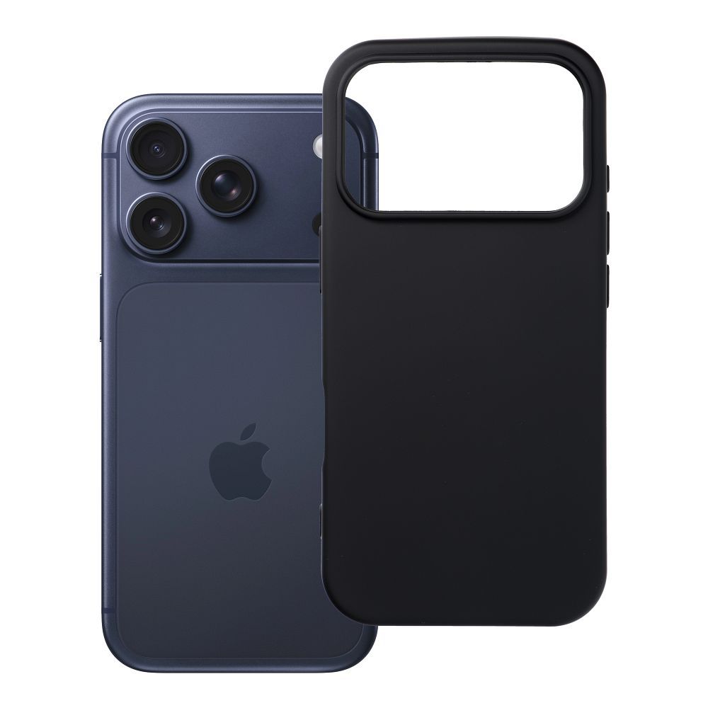 Husa Silicone pentru iPhone 17 Pro / 18 Pro (Low Camera Edge) Negru