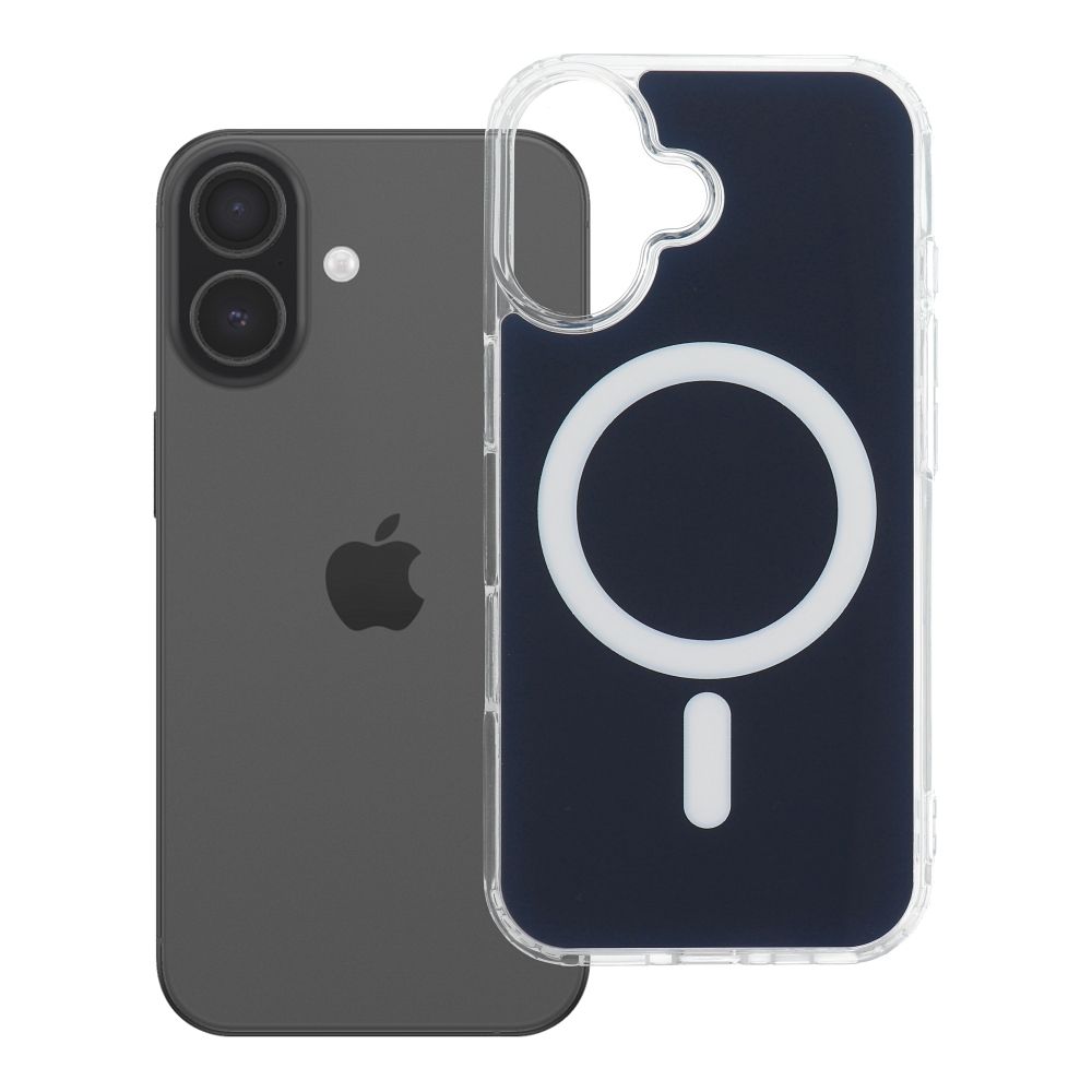 Husa Transparent Fusion Mag pentru iPhone 17 Compatible cu Magsafe Bleumarin