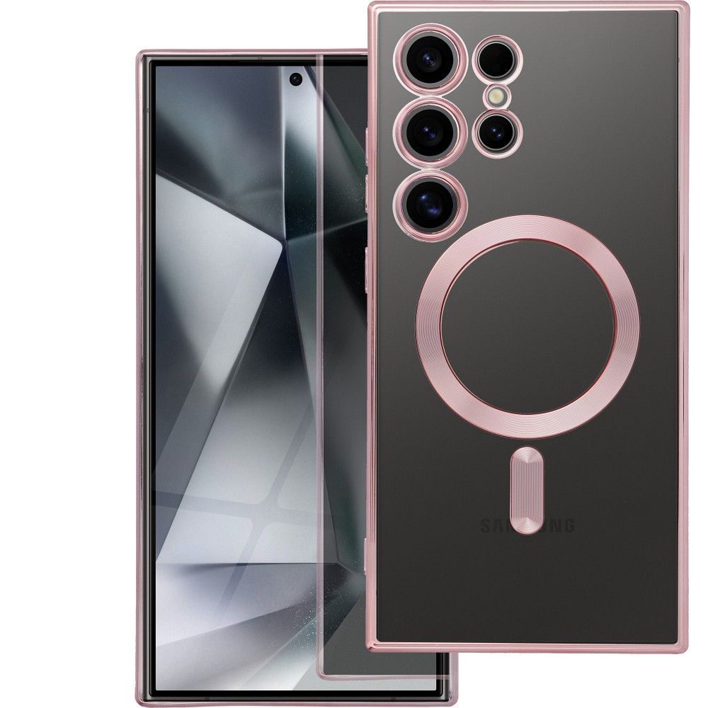 Husa Electro Mag pentru Xiaomi Redmi 15C (173,16 X 81,07 X 8,2) Compatible cu Magsafe Auriu-rose