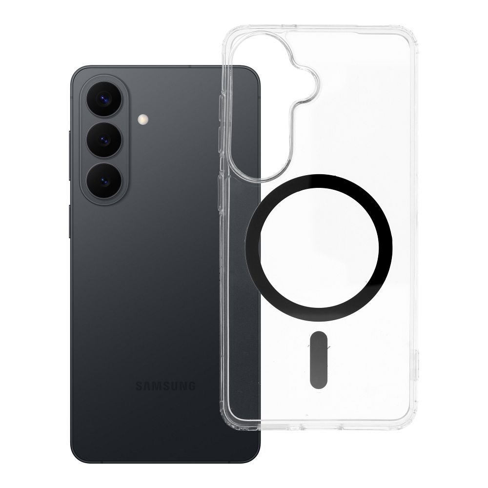 Husa pentru Samsung S26 Drop Glue Colorful Ring Mag Compatible cu Magsafe Negru