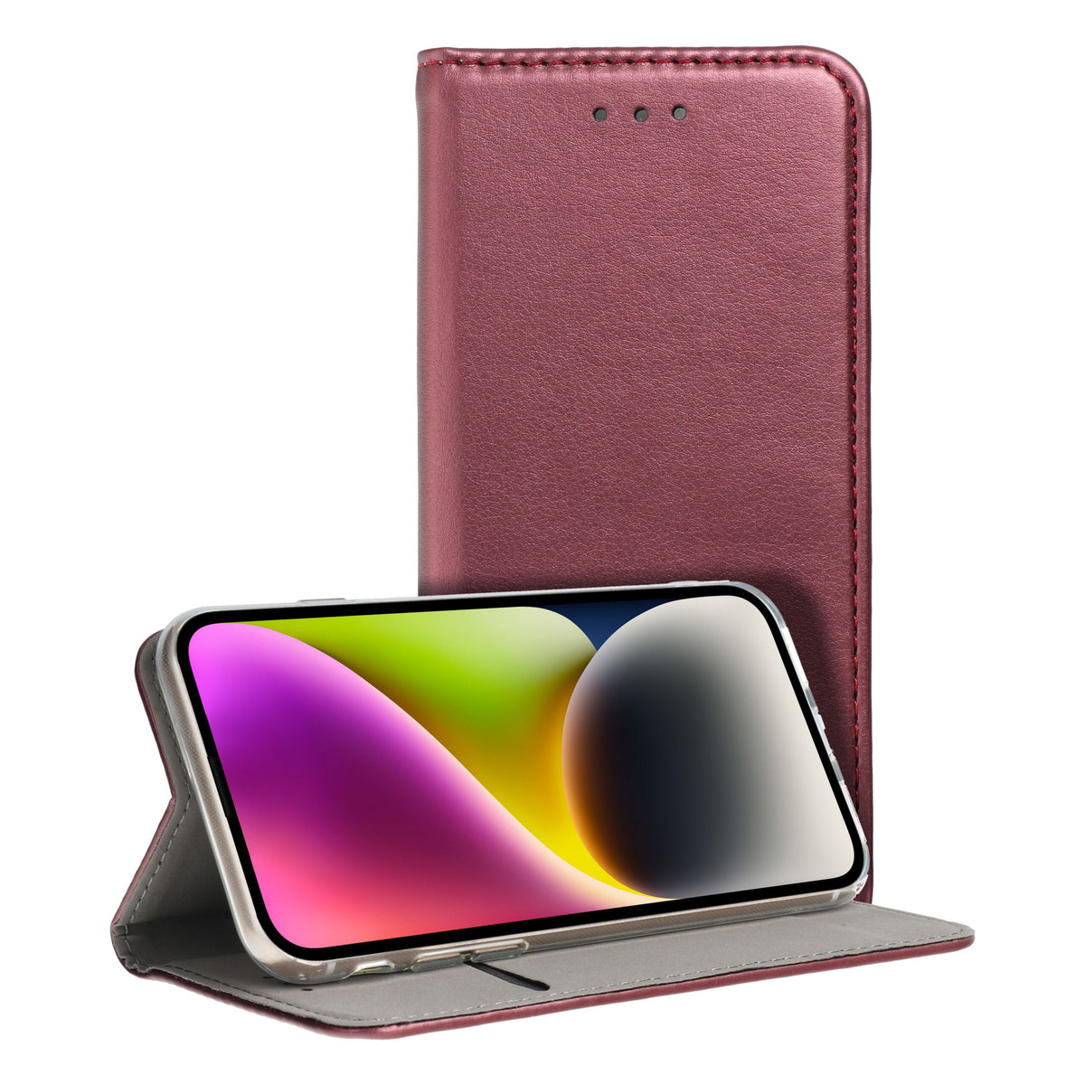 Husa Flip pentru Xiaomi Redmi A5 ( 173,3 X 79,4 X 8,26) Smart Magneto Burgundy